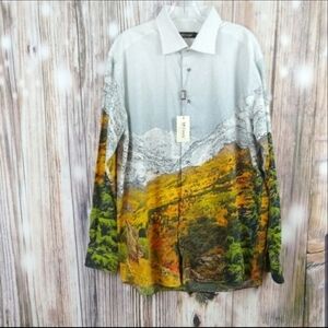 St.Croix Men’s Outdoor Landscape Mountain Long Sleeve Button Shirt Size XL New